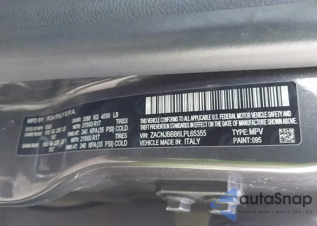 ZACNJBBB6LPL65355: 43977901