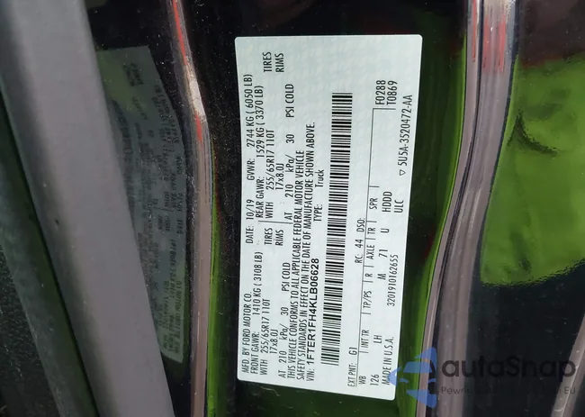 1FTER1FH4KLB06628: 43978082