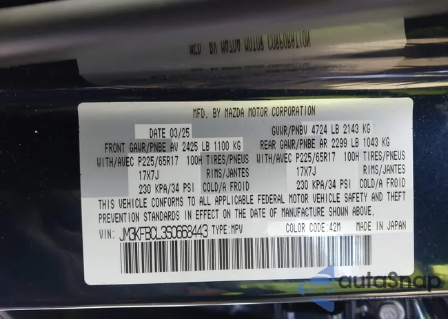 JM3KFBCL3S0668443: 43978085