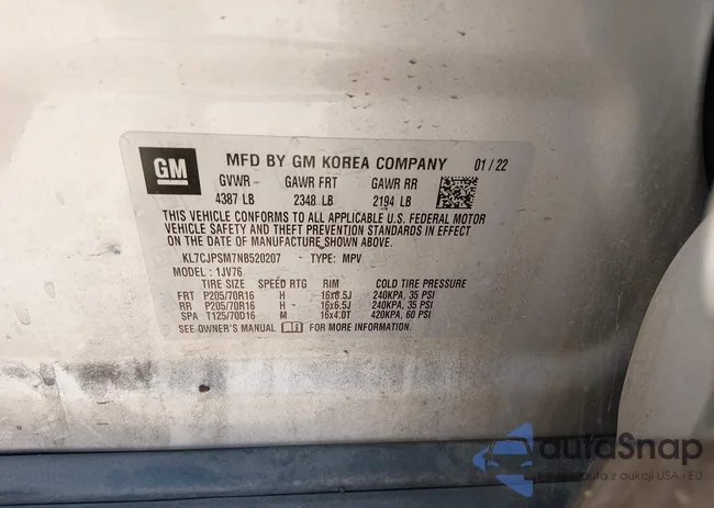 KL7CJPSM7NB520207: 43978225