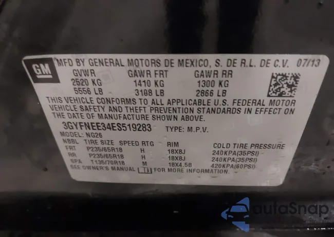 3GYFNEE34ES519283: 43977399
