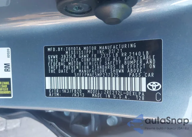 5YFEPMAE5MP217025: 43977404