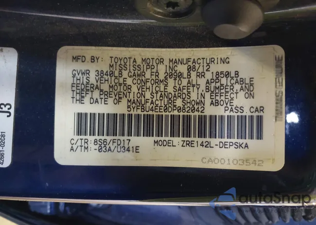 5YFBU4EE0DP082042: 43977415