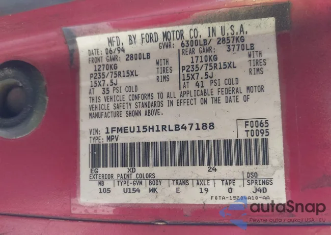 1FMEU15H1RLB47188: 43977511