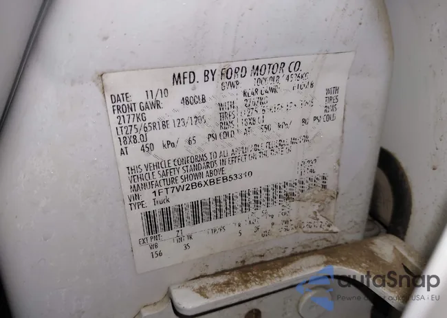 1FT7W2B6XBEB53310: 43977532