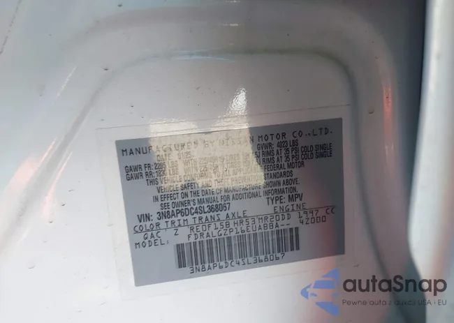 3N8AP6DC4SL368067: 43977610