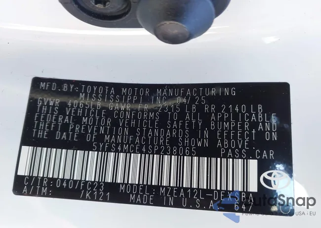 5YFS4MCE4SP238065: 43977666