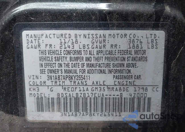 3N1AB7AP8KY265411: 43978725