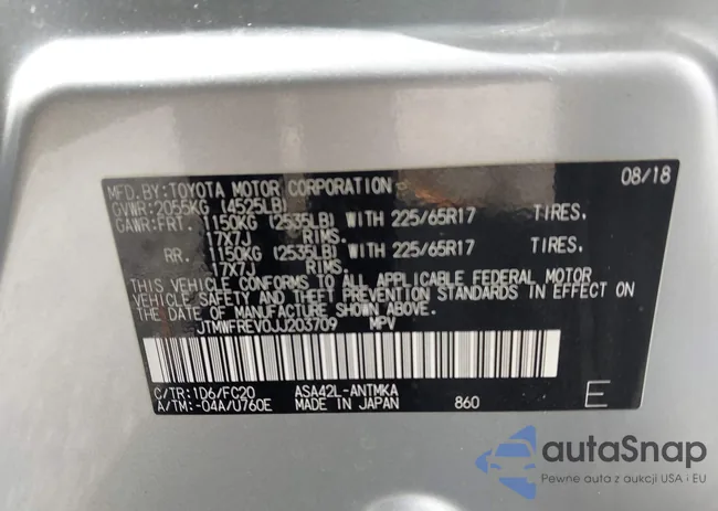 JTMWFREV0JJ203709: 43978766