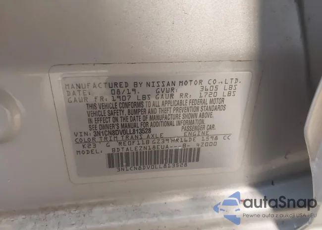 3N1CN8DV0LL813528: 43978819