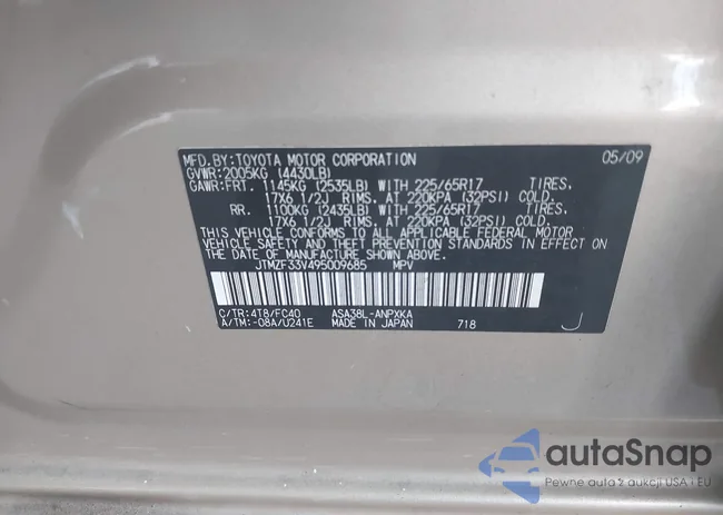 JTMZF33V495009685: 43978945