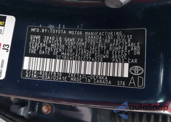 2T1BU4EE6CC774028: 43979014