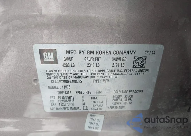 KL4CJCSB8FB108335: 43979094