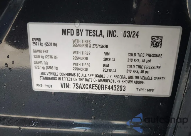 7SAXCAE50RF443203: 43979116