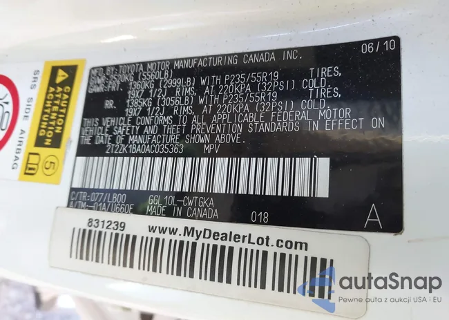 2T2ZK1BA0AC035363: 43979176