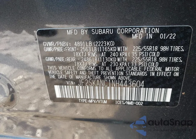 JF2SKANC1NH443604: 43978436