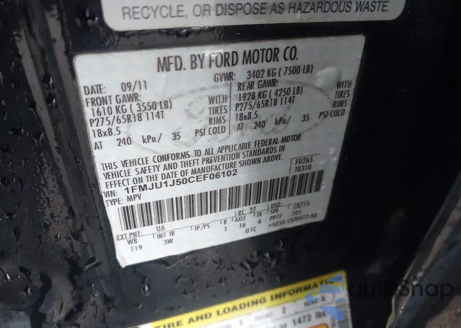 1FMJU1J50CEF06102: 43978545