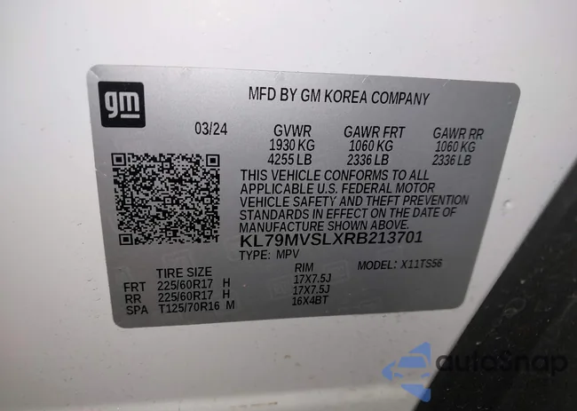 KL79MVSLXRB213701: 43978619