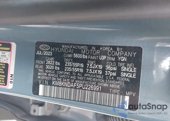 KM8KNDAF5PU226991: 43979857