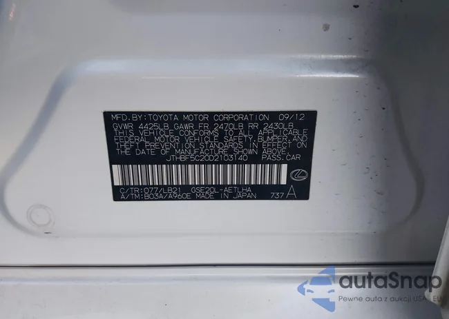 JTHBF5C20D2103140: 43979926