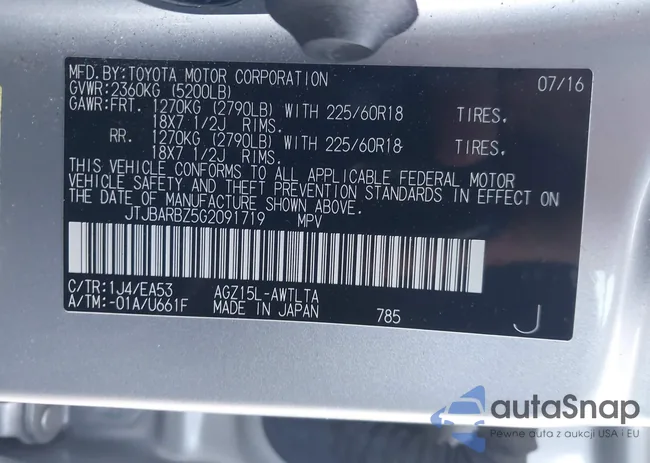 JTJBARBZ5G2091719: 43980016