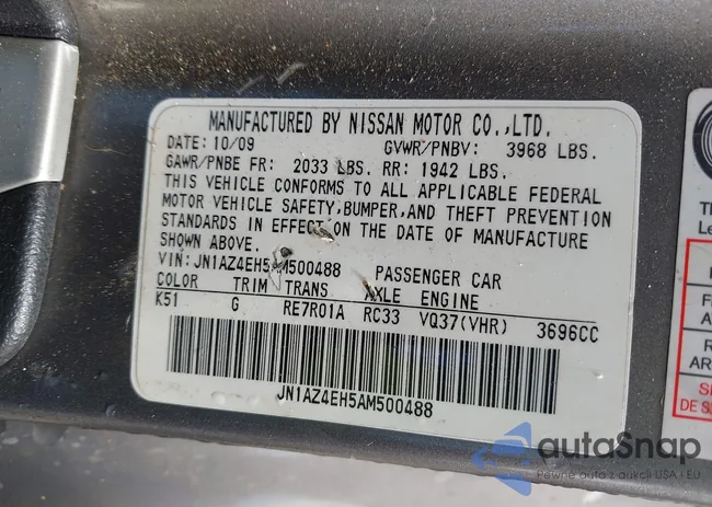 JN1AZ4EH5AM500488: 43980127