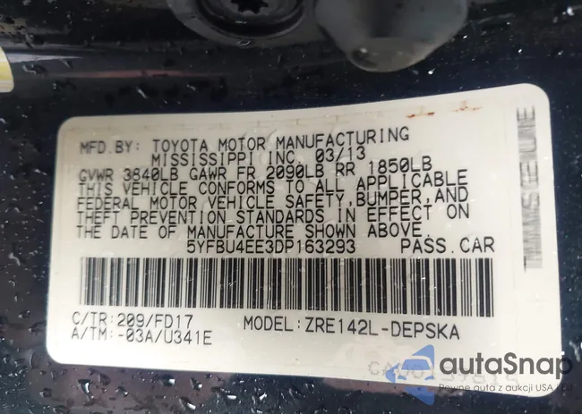 5YFBU4EE3DP163293: 43980256