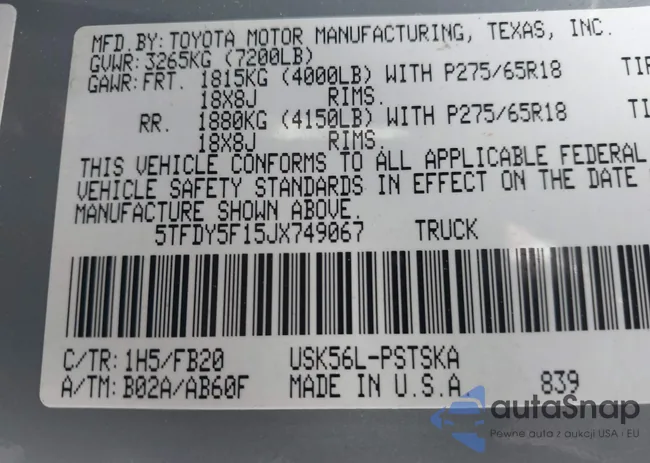 5TFDY5F15JX749067: 43979368