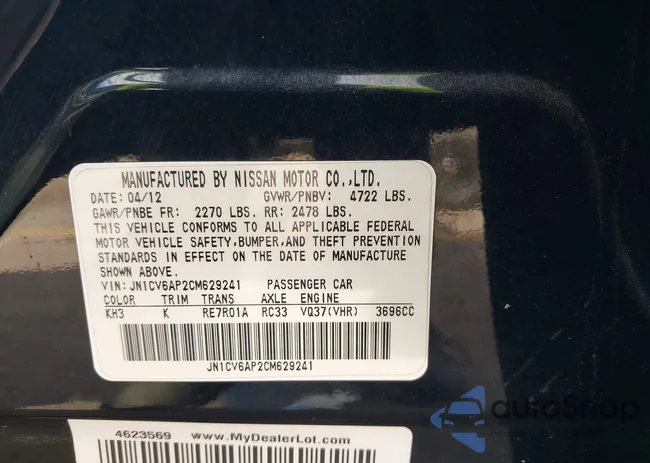 JN1CV6AP2CM629241: 43979668