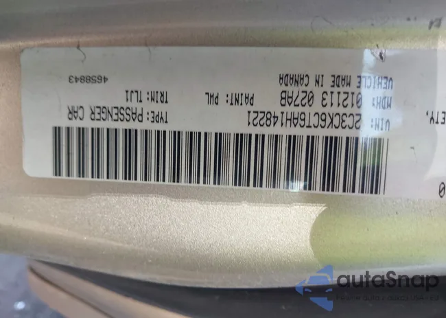 2C3CK6CT6AH148221: 43979690