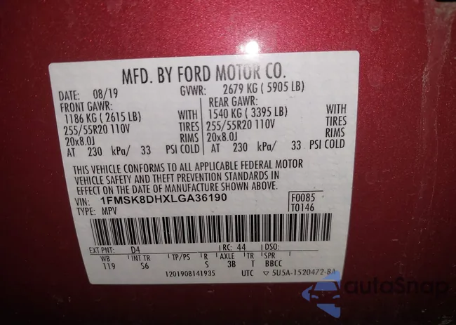 1FMSK8DHXLGA36190: 43980744