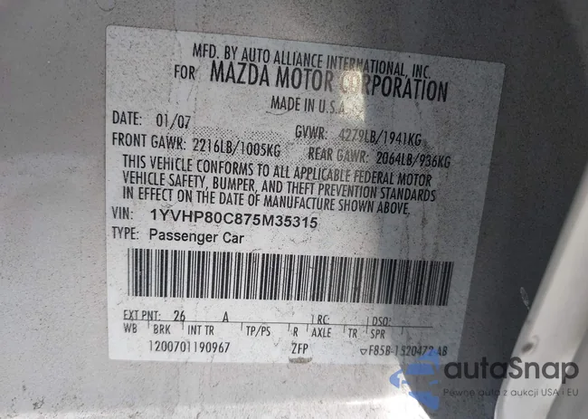 1YVHP80C875M35315: 43980788