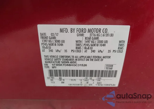 1FM5K7D88HGC31526: 43980810