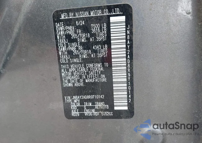 JN8AY2AD8R9710142: 43980871