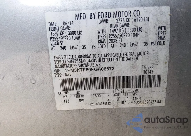 1FM5K7F80FGA06673: 43980923