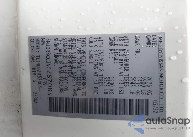 5N1DR3CC1NC257085: 43980996