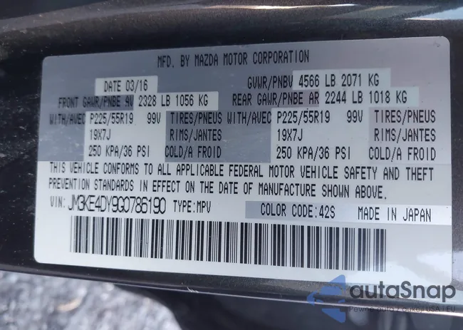 JM3KE4DY9G0786190: 43981039