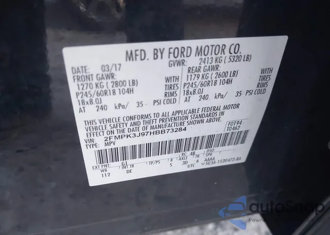 2FMPK3J97HBB73284: 43980537