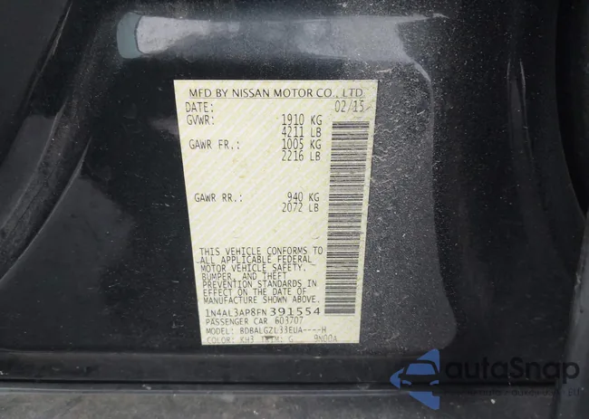 1N4AL3AP8FN391554: 43980564