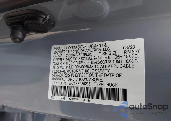 5FPYK3F74PB030236: 43980644