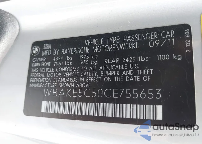 WBAKE5C50CE755653: 43980697