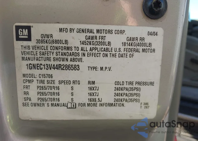 1GNEC13V44R286583: 43981781