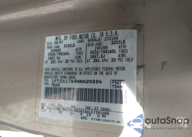 1FTZX1769WNA20004: 43981822