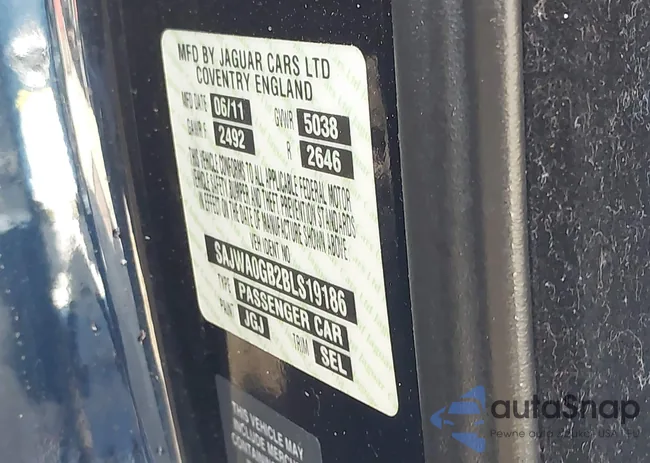 SAJWA0GB2BLS19186: 43981894