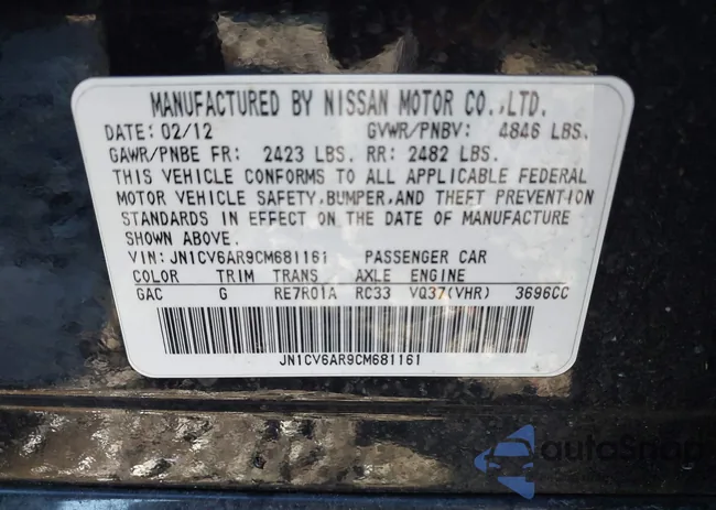 JN1CV6AR9CM681161: 43981898