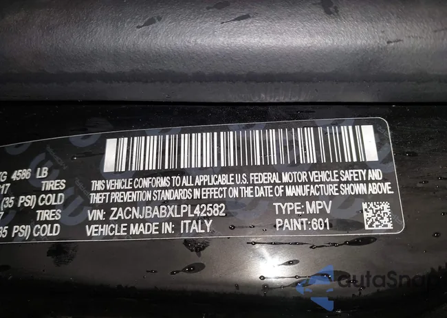 ZACNJBABXLPL42582: 43981309