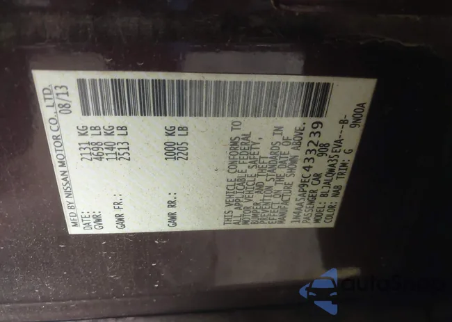 1N4AA5AP9EC433239: 43981516