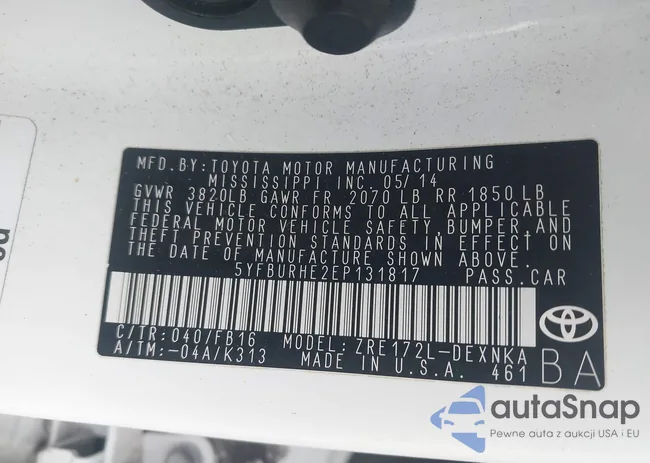 5YFBURHE2EP131817: 43981518