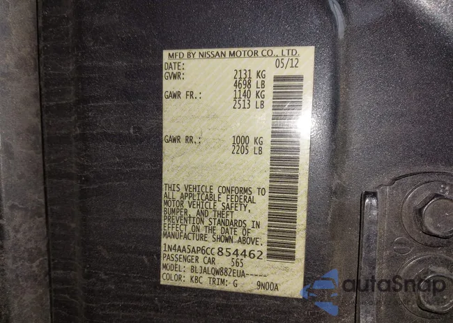 1N4AA5AP6CC854462: 43982802