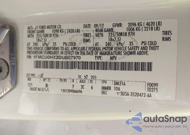 1FMCU0HX2DUB07970: 43982897